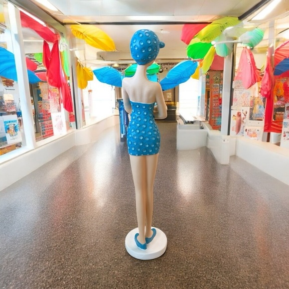 Chic Blue Polka Dot Swimsuit Display - Picture 6 of 8